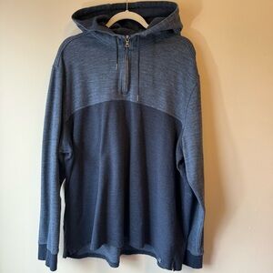 Men’s Flag & Anthem Blue 1/4 Zip Hooded Sweatshirt | Size XXL